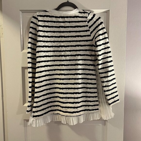 Anthropologie Postage Stamp Top Striped Tunic blue white S - Picture 5 of 7